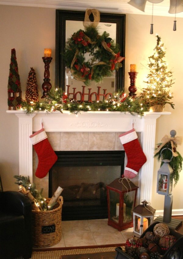 20 Awesome Christmas Fireplace Mantel Decoration Ideas - Instaloverz