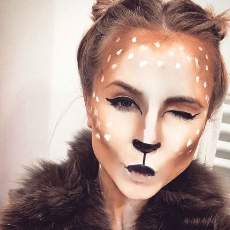 25 Lovely Deer Halloween Makeup Ideas For You - Instaloverz