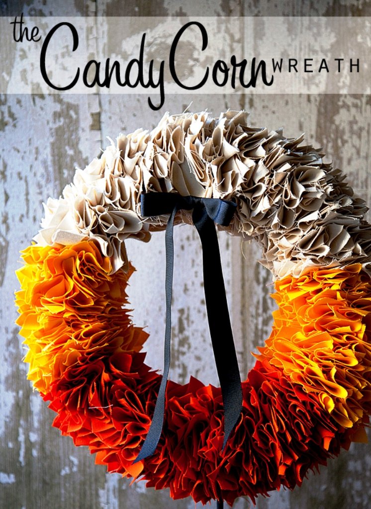 Halloween Candy Corn Wreath