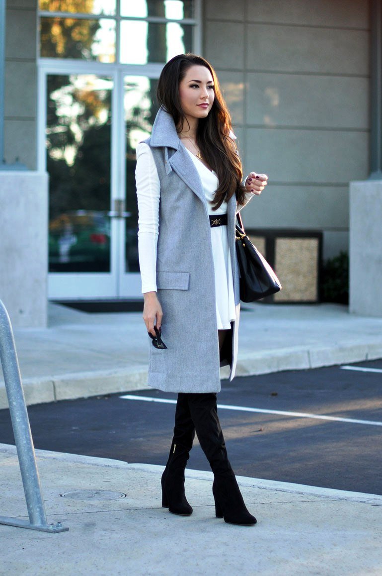 outfit with sleeveless blazer
